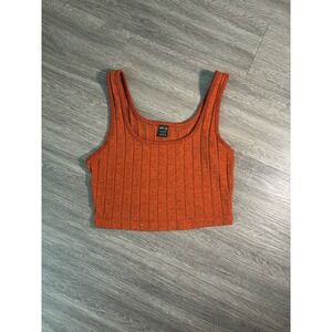 Burnt Orange Ribbed Tank Top #boho